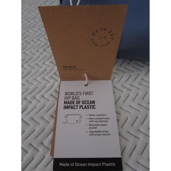 GOT BAG Hip Bag sport bag belt bag fanny pack Recycled Plastic Bay Blue NWT - Picture 7 of 11